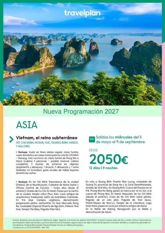 Catálogo Travelplan en Castellar De N'hug | Nueva Programación 2027 | 2027-05-05T00:00:00.000Z - 2027-09-09T00:00:00.000Z