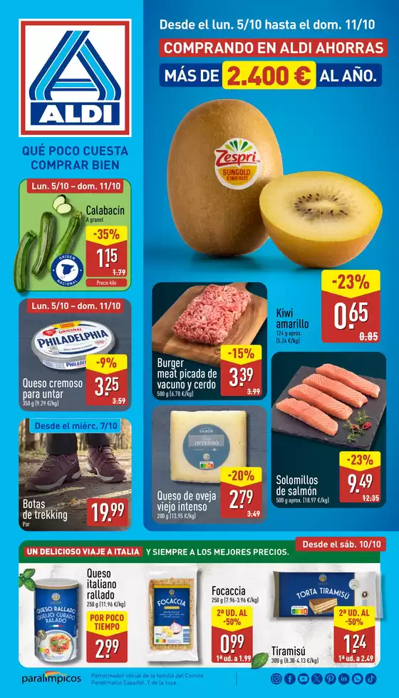 Catálogo ALDI en Polinyà de Xúquer | Qué poco cuesta comprar bien | 2026-10-05T00:00:00.000Z - 2026-10-11T00:00:00.000Z