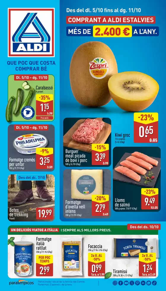 Catálogo ALDI en Vidreres | Qué poco cuesta comprar bien | 2026-10-05T00:00:00.000Z - 2026-10-11T00:00:00.000Z