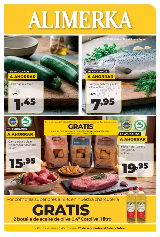Catálogo Alimerka | Ofertas válidas en Asturias del 28 de septiembre al 4 de octubre | 2026-09-28T00:00:00.000Z - 2026-10-04T00:00:00.000Z