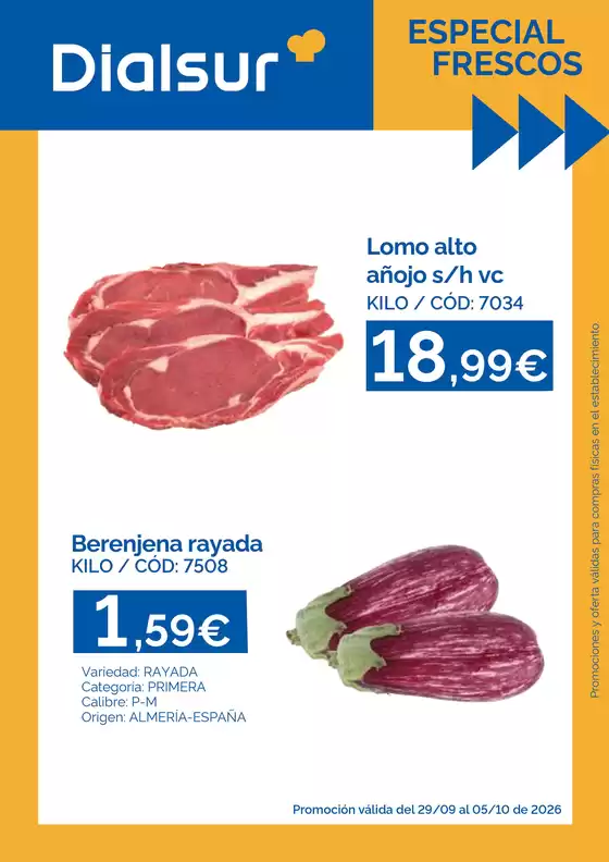 Catálogo Dialsur Cash & Carry | Especial Frescos | 2026-09-29T00:00:00.000Z - 2026-10-05T00:00:00.000Z
