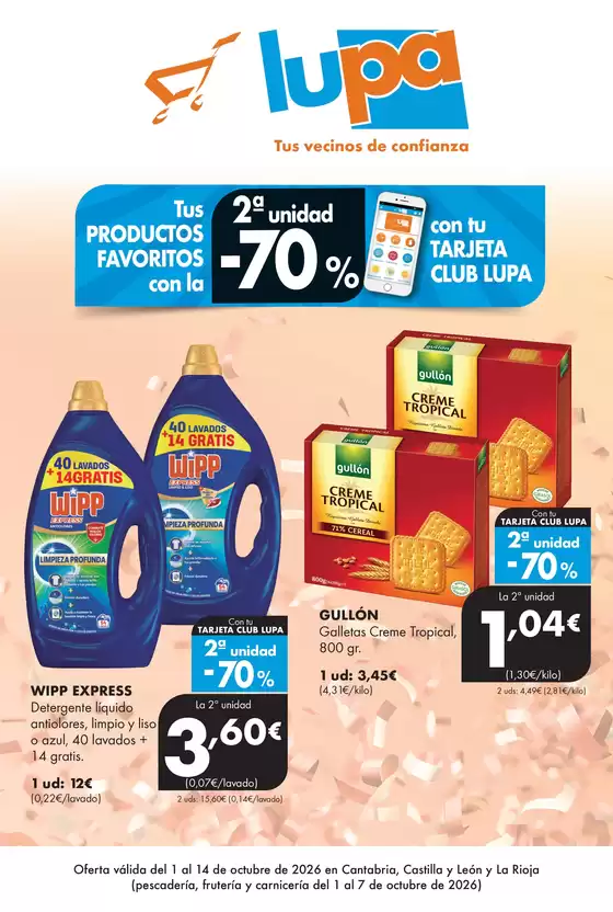 Catálogo Supermercados Lupa en Muelas del Pan | Tus vecinos de confianza | 2026-10-01T00:00:00.000Z - 2026-10-14T00:00:00.000Z