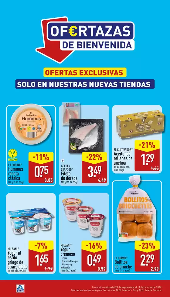 Catálogo ALDI en Coín | Ofertazas de bienvenida | 2026-09-29T00:00:00.000Z - 2026-10-11T00:00:00.000Z