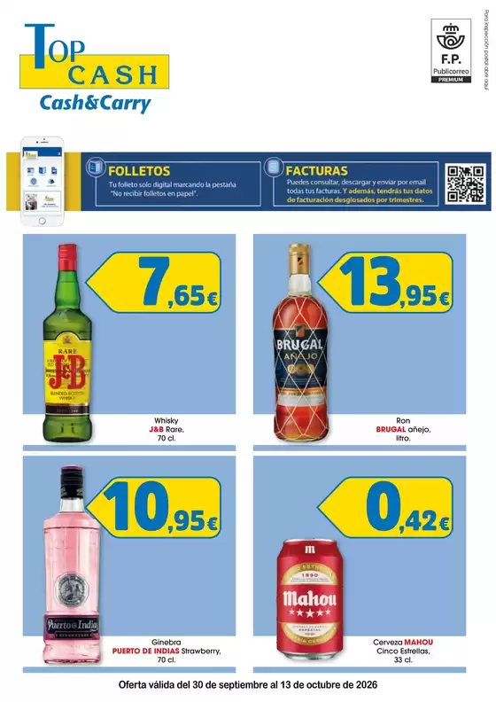 Catálogo Top Cash en Roquetes | Oferta válida del 30 de septiembre al 13 de octubre de 2026 | 2026-09-30T00:00:00.000Z - 2026-10-13T00:00:00.000Z
