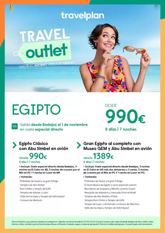 Catálogo Travelplan |  Travelplan Egipto | 2026-09-30T00:00:00.000Z - 2026-11-01T00:00:00.000Z