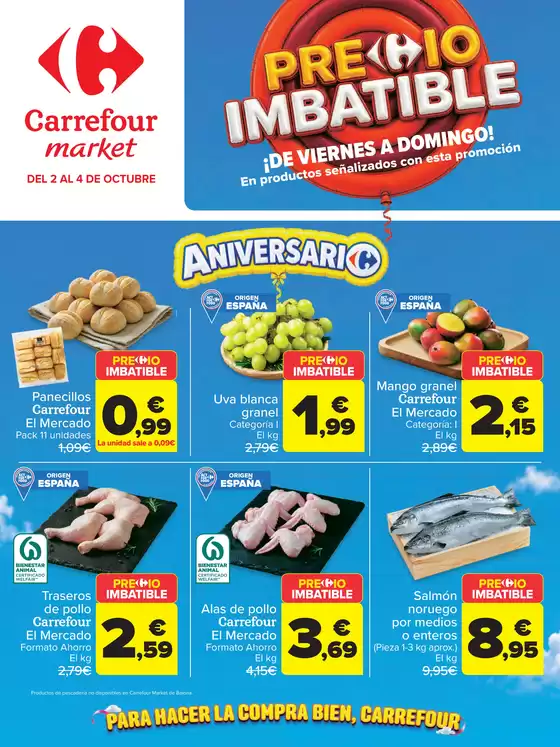 Catálogo Carrefour Market en San Bartolomé (Orihuela) | Precio Imbatible | 2026-10-02T00:00:00.000Z - 2026-10-04T00:00:00.000Z