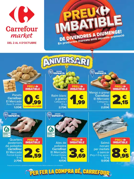 Catálogo Carrefour Market en San Bartolomé (Orihuela) | Preu Imbatible | 2026-10-02T00:00:00.000Z - 2026-10-04T00:00:00.000Z