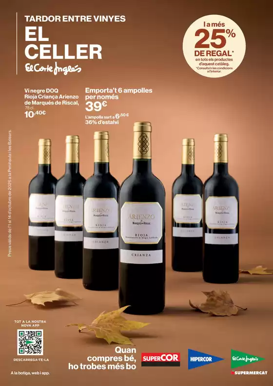 Catálogo El Corte Inglés | Tardor Entre Vinyes | 2026-10-01T00:00:00.000Z - 2026-10-14T00:00:00.000Z