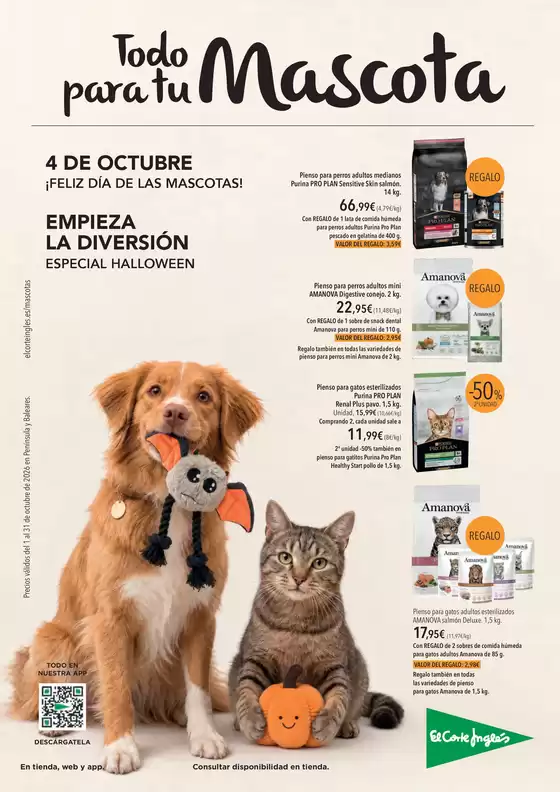 Catálogo El Corte Inglés | Todo para tu mascota | 2026-10-01T00:00:00.000Z - 2026-10-31T00:00:00.000Z