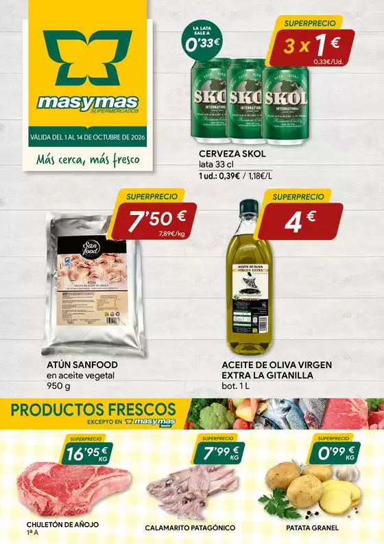 Catálogo Masymas | Más cerca, más fresco | 2026-10-01T00:00:00.000Z - 2026-10-14T00:00:00.000Z