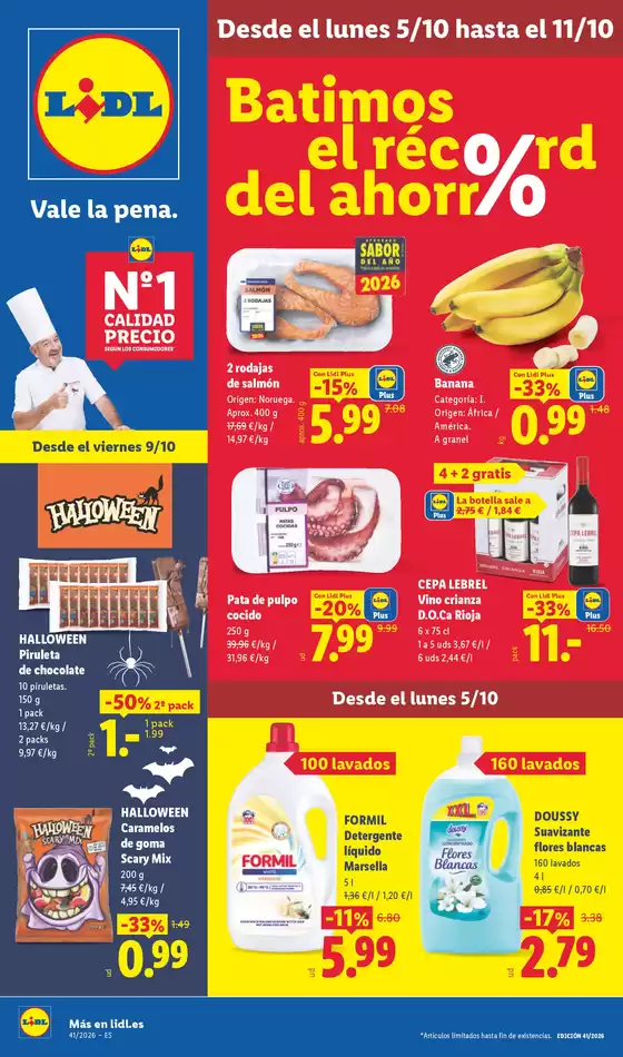 Catálogo Lidl en Librilla | № 1 PRECIO - Ofertas válidas del 05/10 al 11/10 | 2026-10-05T00:00:00.000Z - 2026-10-11T00:00:00.000Z