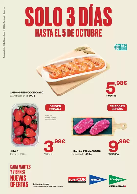 Catálogo Hipercor en Cobeja | Solo 3 días | 2026-10-02T00:00:00.000Z - 2026-10-15T00:00:00.000Z
