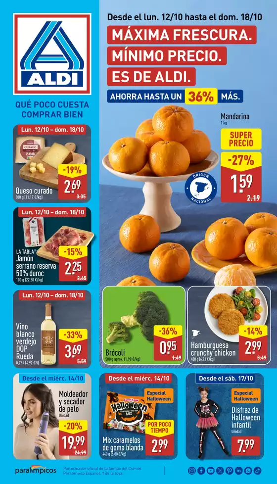 Catálogo ALDI en Sant Lluís | ¡Qué poco cuesta comprar bien! | 2026-10-12T00:00:00.000Z - 2026-10-18T00:00:00.000Z