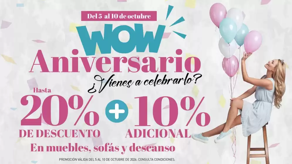 Catálogo WOW Málaga, Style&Home by Mubak | Hasta 20% De Descuento + 10% Adicional En Muebles, Sofás Y Descanso | 2026-10-05T00:00:00.000Z - 2026-10-10T00:00:00.000Z