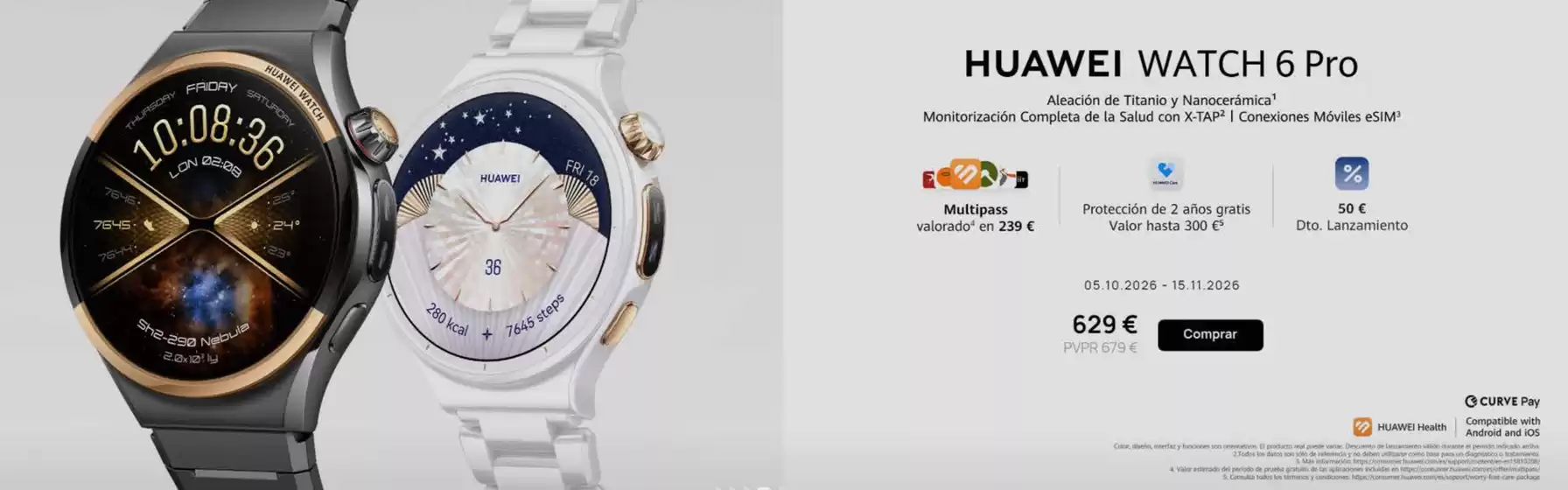 Catálogo Huawei en Ponferrada | Huawei Watch 6 Pro | 2026-10-05T00:00:00.000Z - 2026-11-15T00:00:00.000Z
