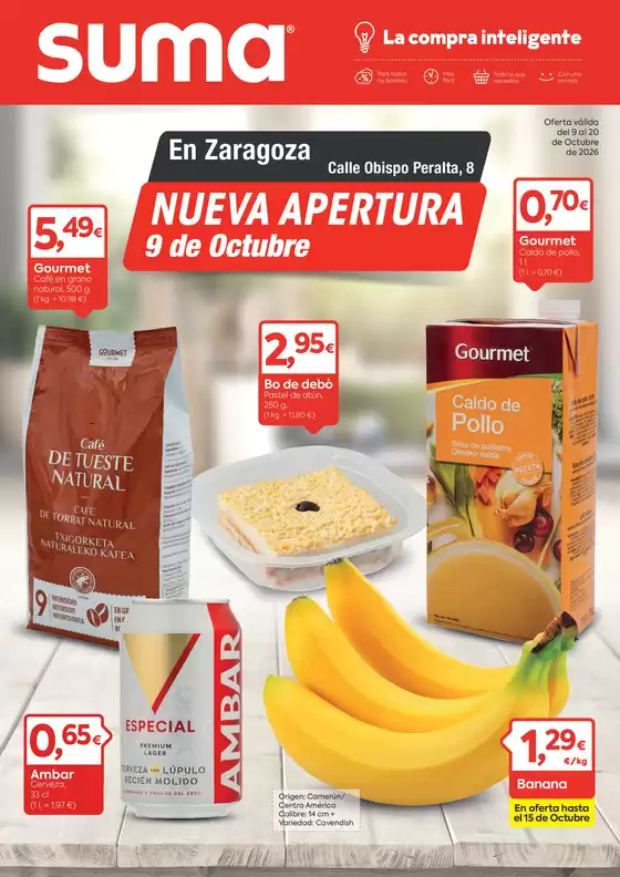 Catálogo Suma Supermercados | Nueva apertura | 2026-10-09T00:00:00.000Z - 2026-10-20T00:00:00.000Z