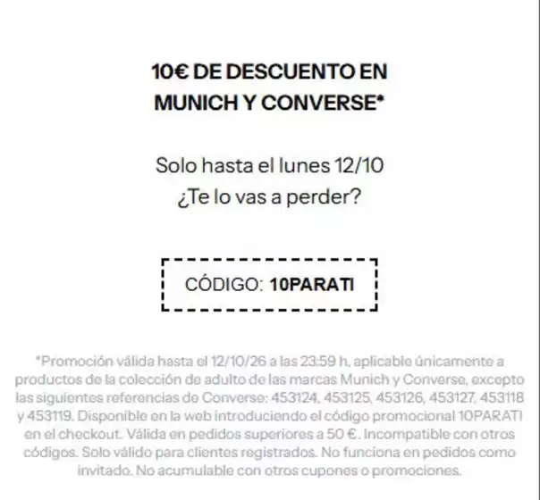 Catálogo Krack | 10€ De Descuento En Munich Y Converse | 2026-10-08T00:00:00.000Z - 2026-10-12T00:00:00.000Z