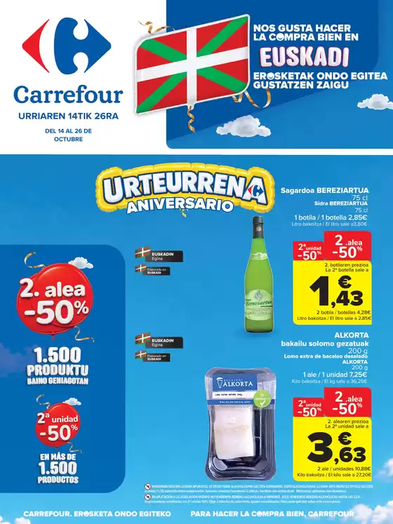 Catálogo Carrefour en Betelu | REGIONAL (Articulos locales de Alimentación, dulces, bebidas) | 2026-10-14T00:00:00.000Z - 2026-10-26T00:00:00.000Z