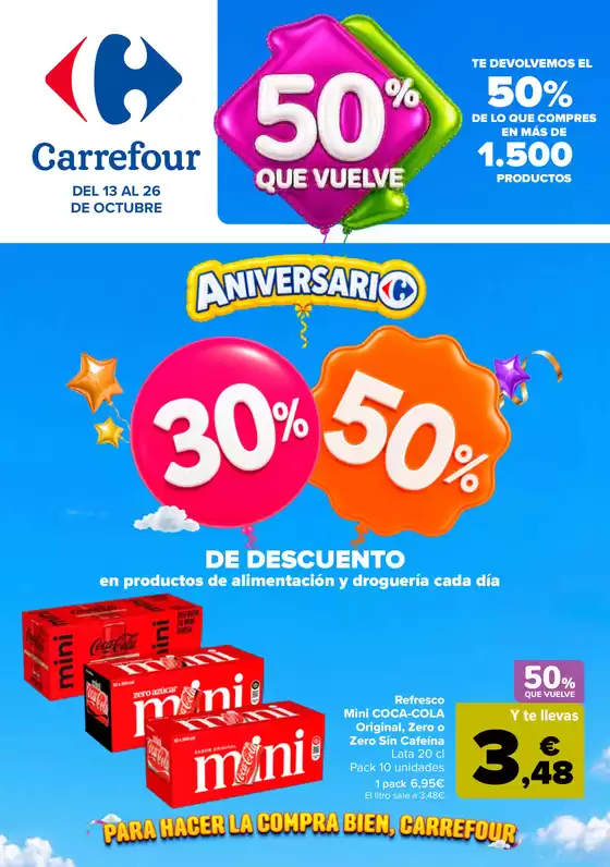 Catálogo Carrefour en Bormujos | 50% QUE VUELVE + 2ªUD. AL -50% | 2026-10-13T00:00:00.000Z - 2026-10-26T00:00:00.000Z