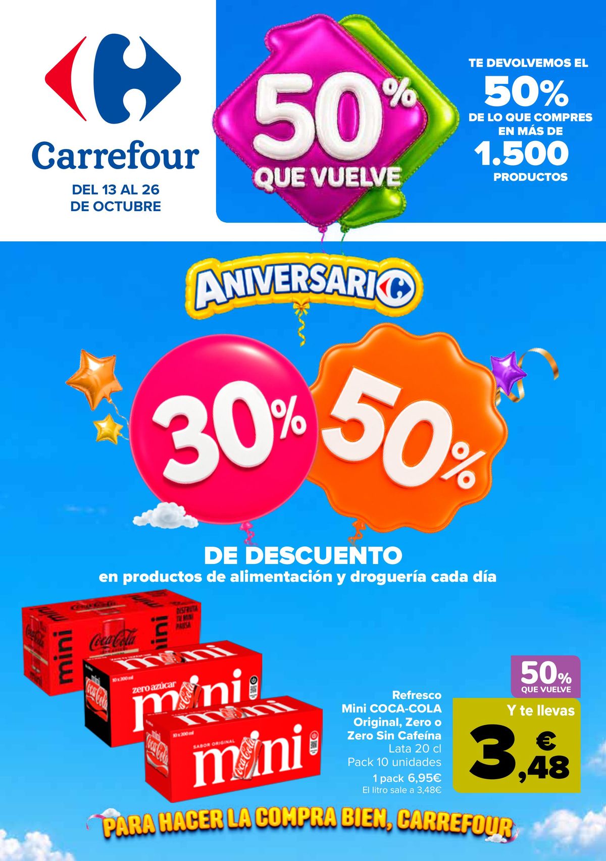 50% QUE VUELVE + 2ªUD. AL -50% — portada
