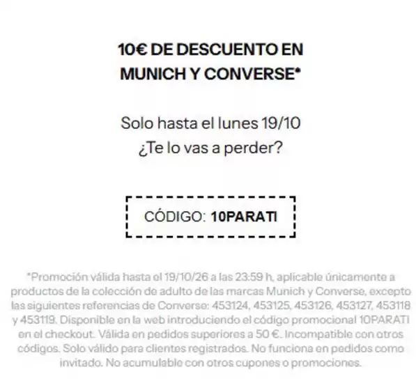 Catálogo Krack | 10€ De Descuento En Munich Y Converse | 2026-10-13T00:00:00.000Z - 2026-10-19T00:00:00.000Z