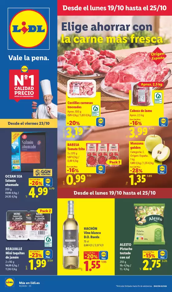 Catálogo Lidl en Usánsolo | № 1 PRECIO - Ofertas válidas del 19/10 al 25/10 | 2026-10-19T00:00:00.000Z - 2026-10-25T00:00:00.000Z