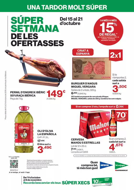 Catálogo Hipercor en Breña Baja | Súper Setmana De Les Ofertasses | 2026-10-11T00:00:00.000Z - 2026-11-08T00:00:00.000Z