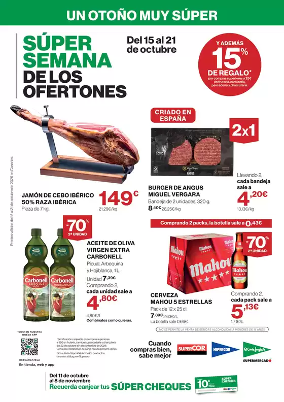 Catálogo Supercor | Semana de los Ofertones | 2026-10-15T00:00:00.000Z - 2026-11-08T00:00:00.000Z
