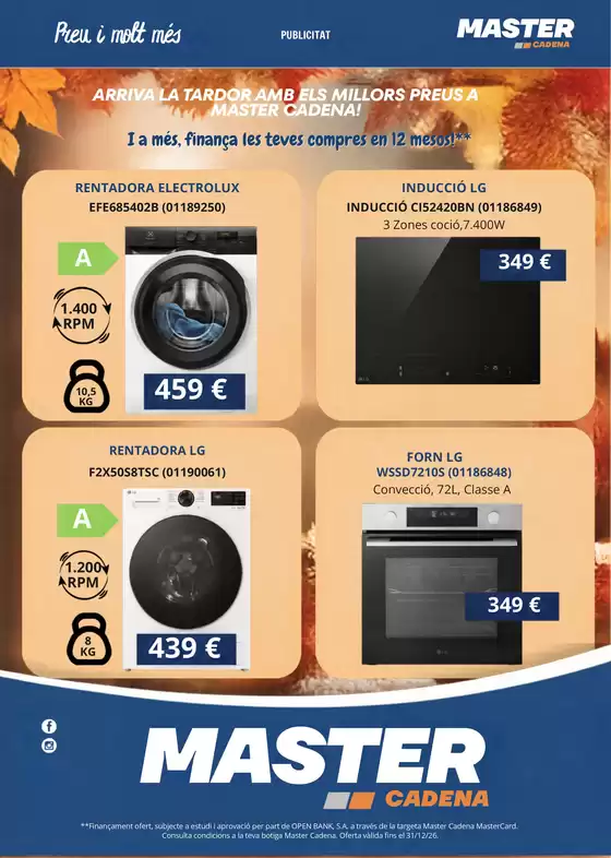 Catálogo Master Cadena | Arriva Latardor Amb Els Millors Preus A Master Cadena! | 2026-10-15T00:00:00.000Z - 2026-11-02T00:00:00.000Z