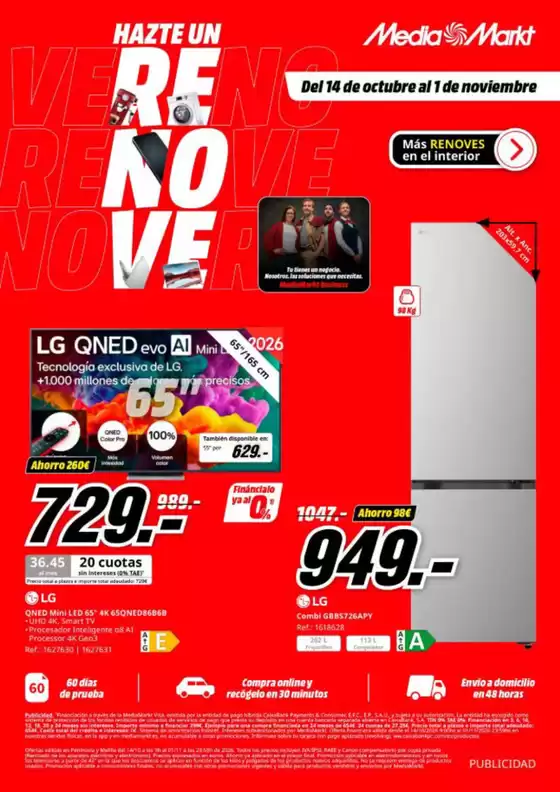 Catálogo MediaMarkt en Aoiz | Hazte Un Renove | 2026-10-15T00:00:00.000Z - 2026-11-01T00:00:00.000Z