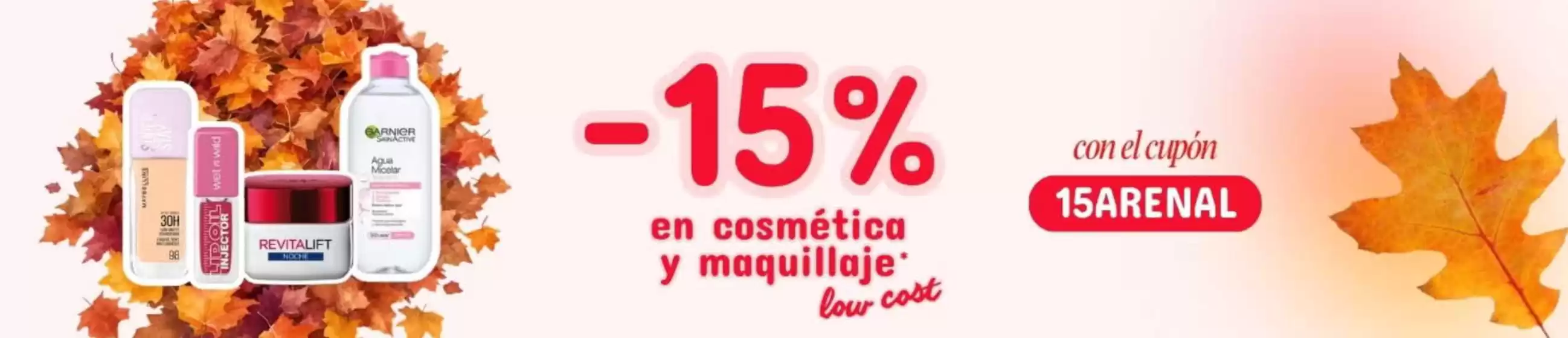 Catálogo Arenal Perfumerías | -15% en cosmética y maquillaje | 2026-10-15T00:00:00.000Z - 2026-10-21T00:00:00.000Z