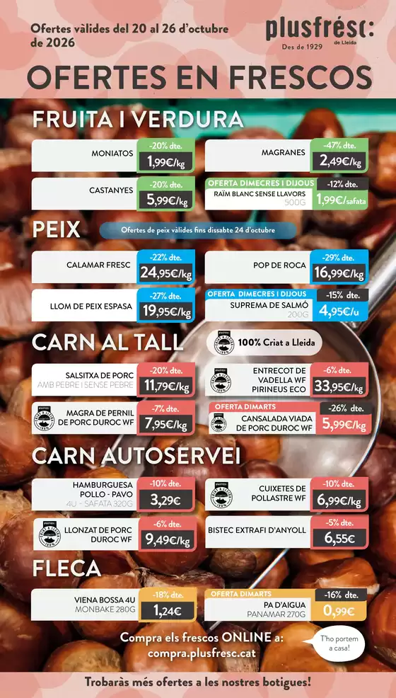 Catálogo Plusfresc | Ofertes En Frescos | 2026-10-20T00:00:00.000Z - 2026-10-26T00:00:00.000Z