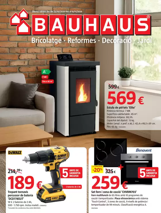 Catálogo BAUHAUS | Bricolatge, reformes, decoración i jardí | 2026-10-22T00:00:00.000Z - 2026-11-15T00:00:00.000Z
