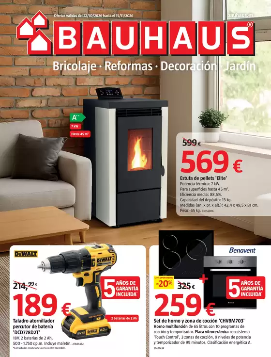 Catálogo BAUHAUS | Bricolaje, reformas, decoración y jardín | 2026-10-22T00:00:00.000Z - 2026-11-15T00:00:00.000Z