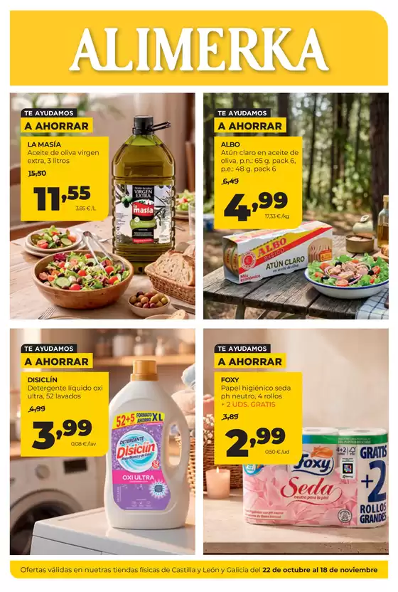 Catálogo Alimerka | Mensual Castilla y León | 2026-10-22T00:00:00.000Z - 2026-11-18T00:00:00.000Z