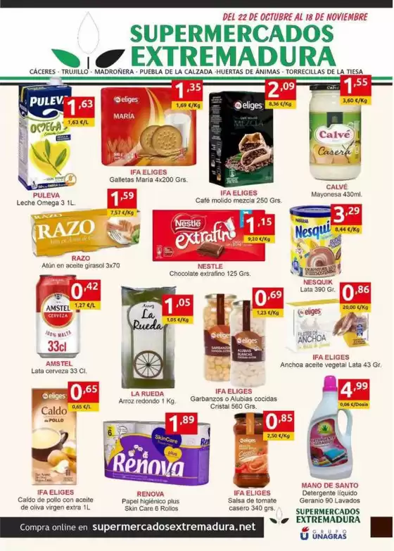 Catálogo Supermercados Extremadura | Del 22 De Octubre Al 18 De Noviembre | 2026-10-22T00:00:00.000Z - 2026-11-18T00:00:00.000Z