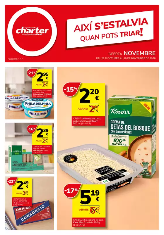 Catálogo Supermercados Charter | Del 22 D’octubre Al 18 De Novembre De 2026 | 2026-10-22T00:00:00.000Z - 2026-11-18T00:00:00.000Z