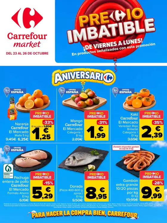 Catálogo Carrefour Market en Benissanet | Precio Imbatible | 2026-10-23T00:00:00.000Z - 2026-10-26T00:00:00.000Z