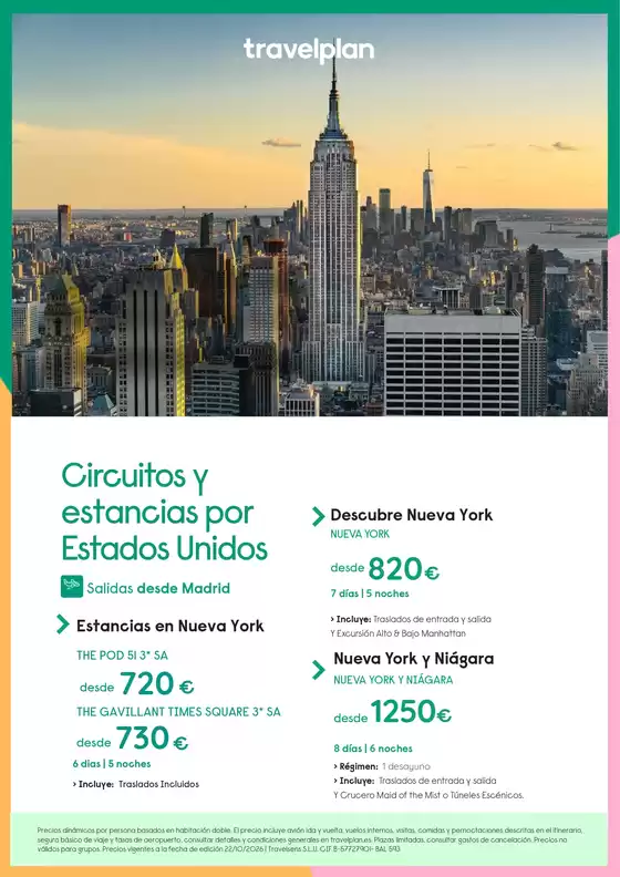 Catálogo Travelplan | Circuitos y estancias por Estados Unidos | 2026-10-23T00:00:00.000Z - 2026-11-30T00:00:00.000Z