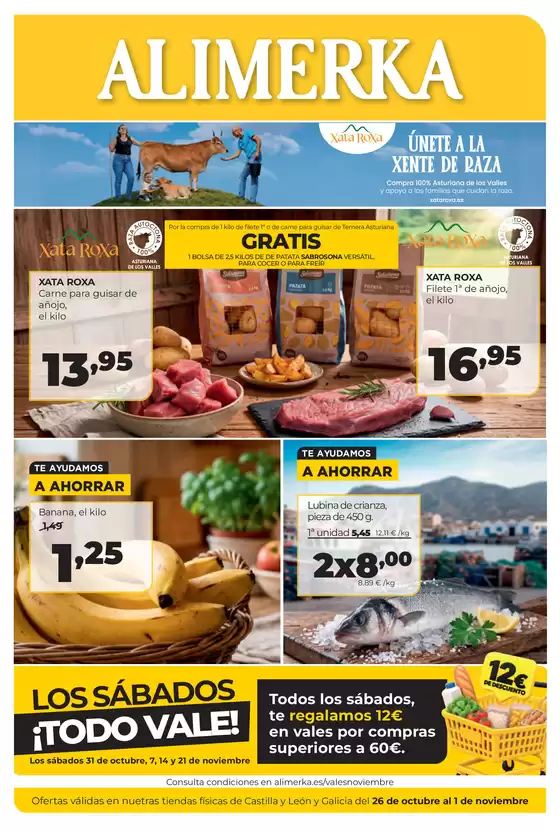 Catálogo Alimerka | Semanal 26 de octubre al 1 de noviembre Castilla y León | 2026-10-26T00:00:00.000Z - 2026-11-01T00:00:00.000Z