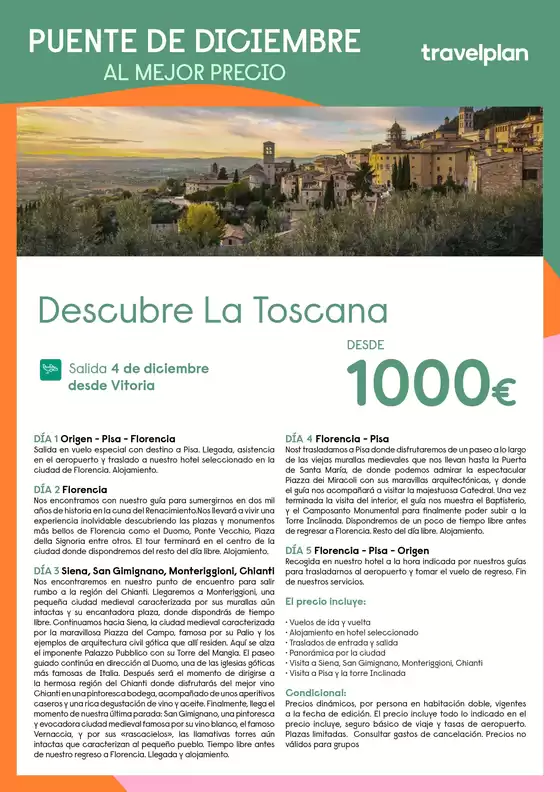 Catálogo Travelplan | Descubre La Toscana | 2026-10-26T00:00:00.000Z - 2026-12-08T00:00:00.000Z