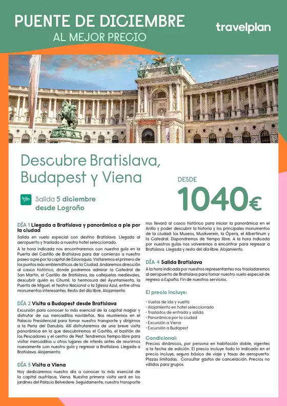 Catálogo Travelplan | Descubre Bratislava, Budapest y Viena | 2026-10-26T00:00:00.000Z - 2026-12-05T00:00:00.000Z