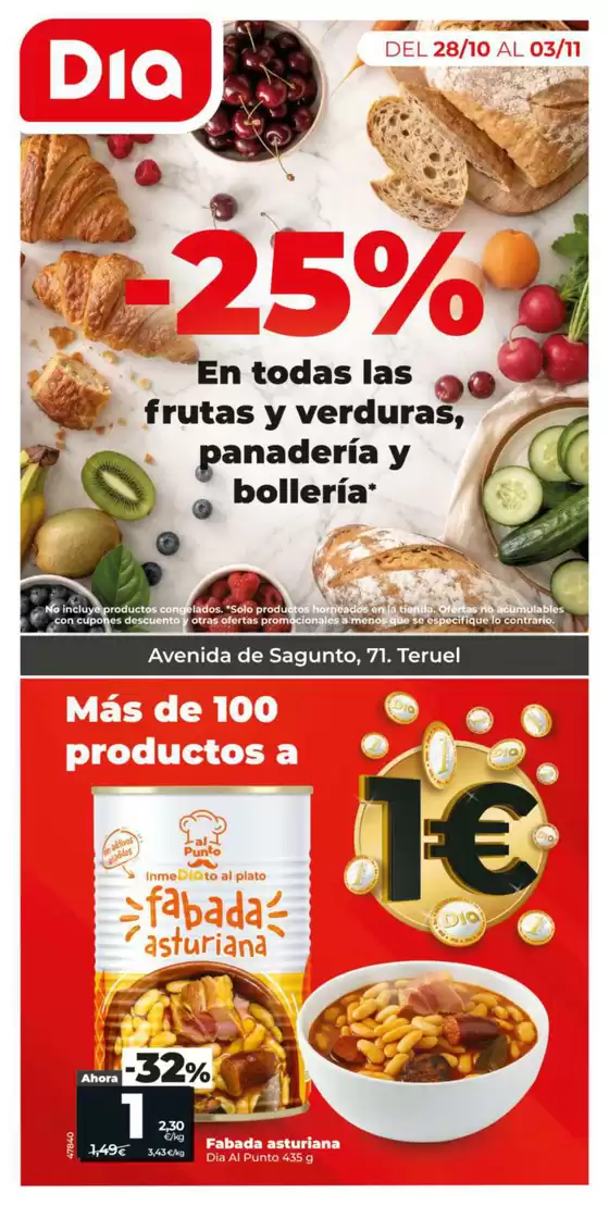Catálogo Dia en Teruel | -25% de descuento del 28/10 al 03/11 | 2026-10-28T00:00:00.000Z - 2026-11-03T00:00:00.000Z