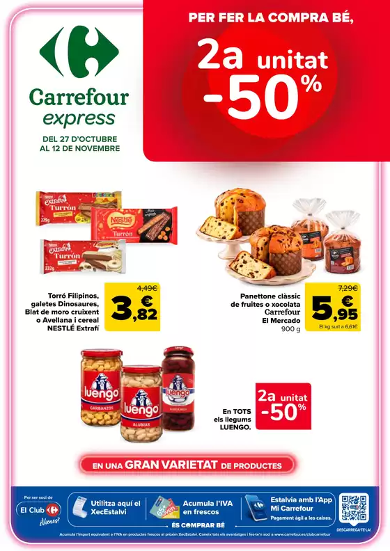 Catálogo Carrefour Express | 2a unitat -50% | 2026-10-27T00:00:00.000Z - 2026-11-12T00:00:00.000Z