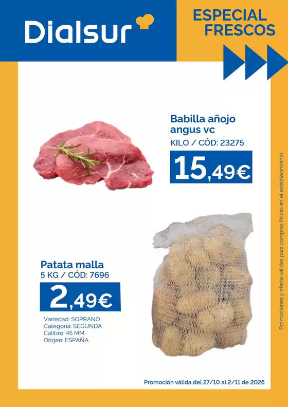 Catálogo Dialsur Cash & Carry | Especial Frescos | 2026-10-27T00:00:00.000Z - 2026-11-02T00:00:00.000Z