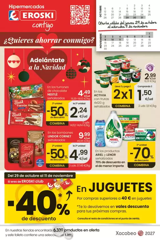 Catálogo Eroski | ¿Quieres ahorrar conmigo? | 2026-10-29T00:00:00.000Z - 2026-11-11T00:00:00.000Z