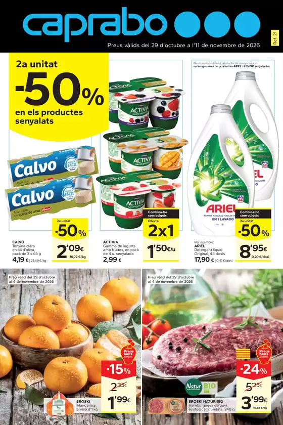 Catálogo Caprabo | 2a unitat -50% | 2026-10-29T00:00:00.000Z - 2026-11-11T00:00:00.000Z