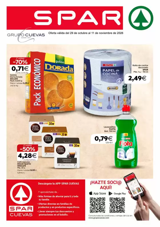 Catálogo SPAR | Oferta válida del 29 de octubre al 11 de noviembre de 2026 | 2026-10-29T00:00:00.000Z - 2026-11-11T00:00:00.000Z