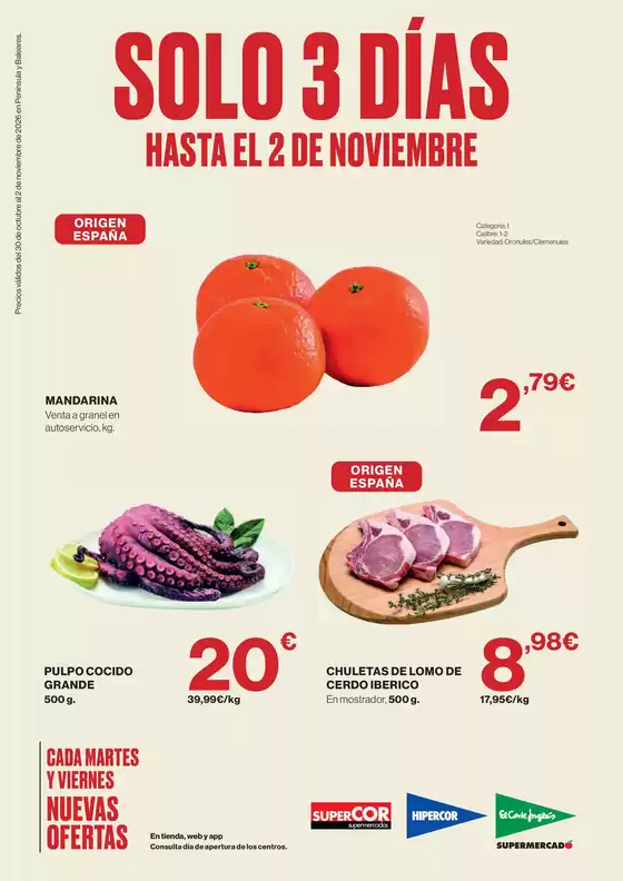 Catálogo Hipercor en Tielmes | Solo 3 días | 2026-10-30T00:00:00.000Z - 2026-11-02T00:00:00.000Z