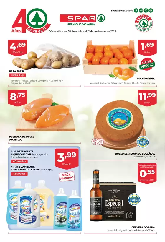 Catálogo SPAR Gran Canaria | Oferta válida del 30 de octubre al 12 de noviembre de 2026 | 2026-10-30T00:00:00.000Z - 2026-11-12T00:00:00.000Z